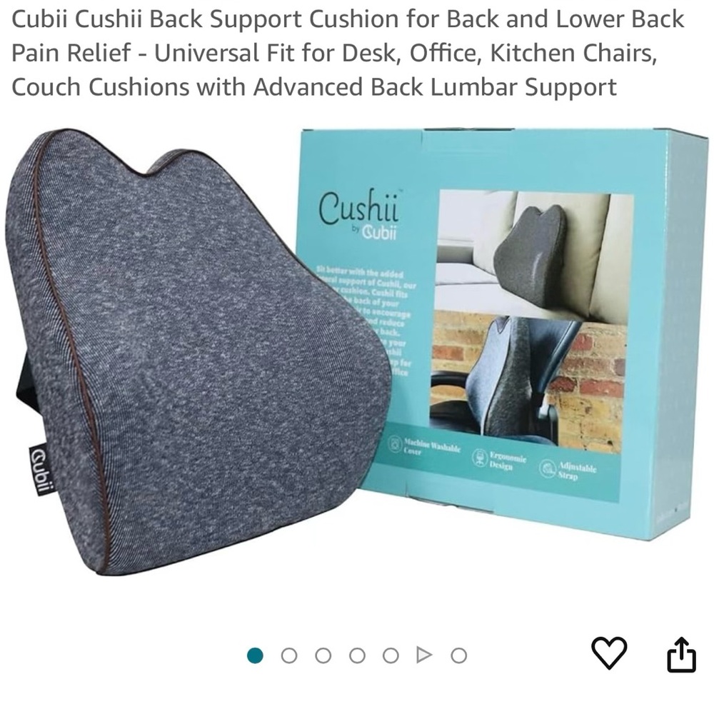 Grey Cubii Cushii for Lower Back Support BRAND NEW